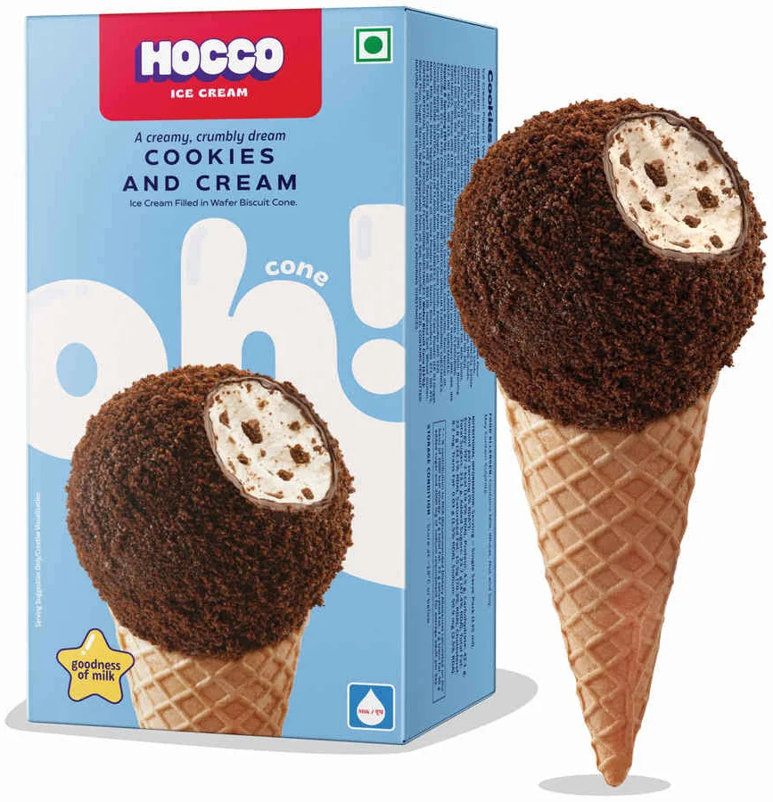 Hocco Cookies & Cream Ice Cream Cone